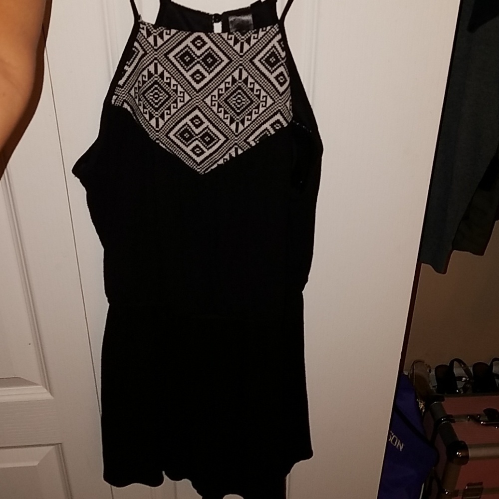 Black and white romper